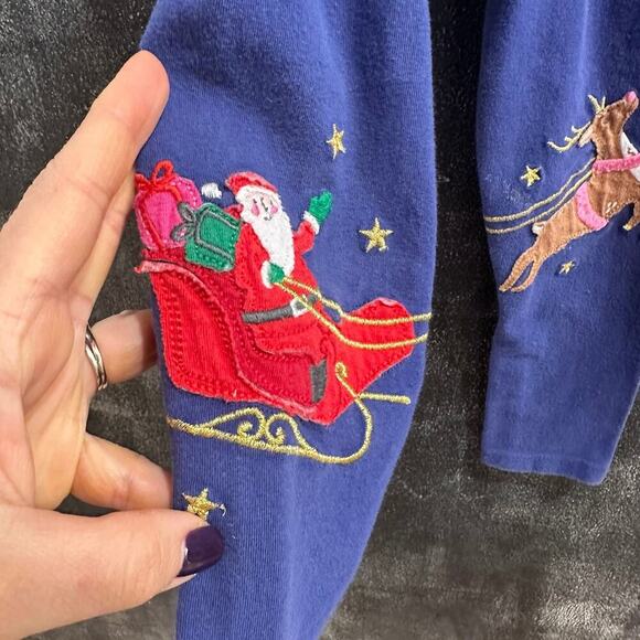 Mini Boden Appliqué Leggings, GUC (stain, minor WW), Sz 4-5Y (110cm) (4A) - Picture 5 of 6